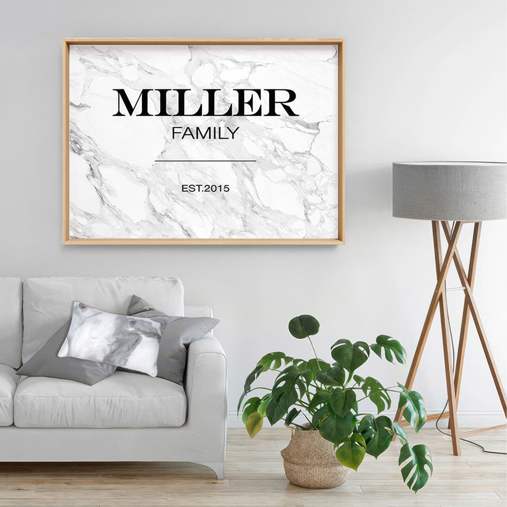 Custom Typography Wall Art. Personalised Family Name Print – Print and ...