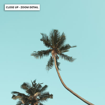 Twim Palms - Art Print, Poster, Stretched Canvas or Framed Wall Art, Close up View of Print Resolution