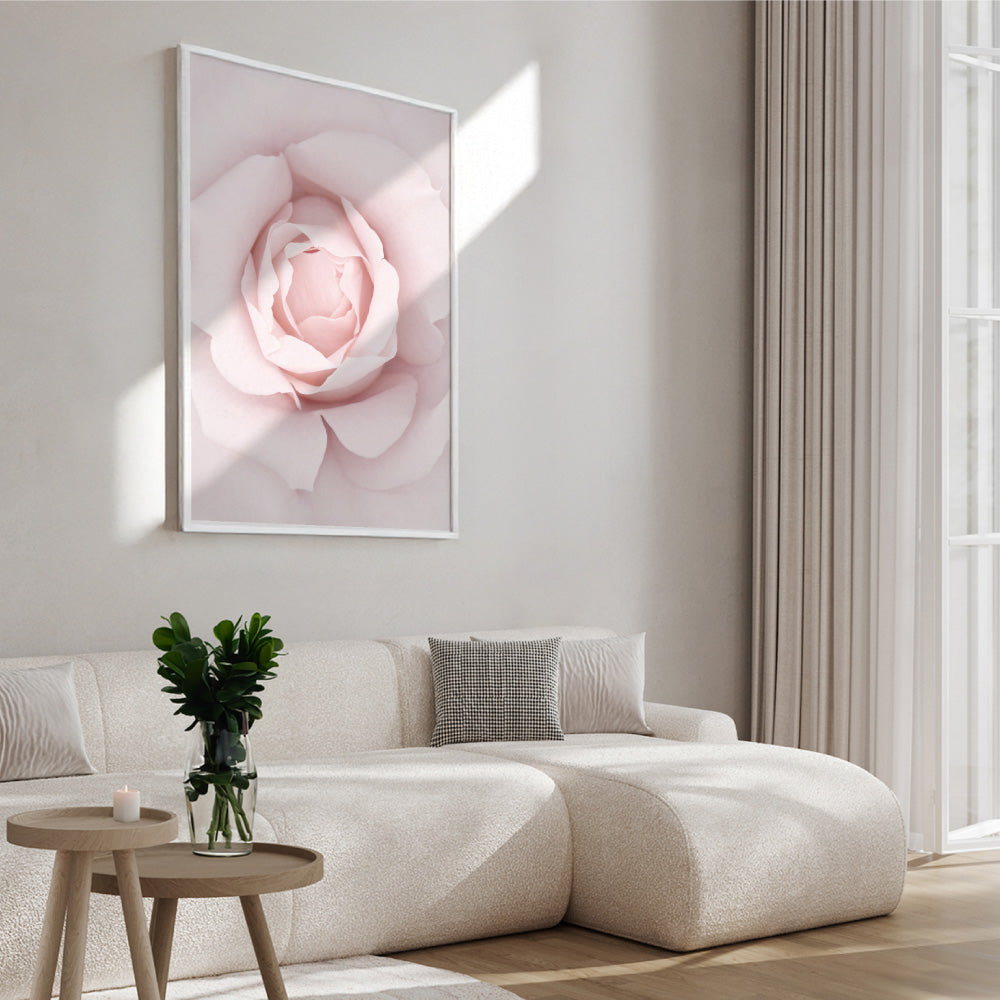 Rose Dance I - Art Print, Poster, Stretched Canvas or Framed Wall Art Prints, shown framed in a room