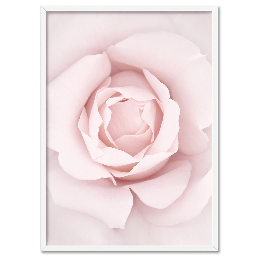 Rose Dance I - Art Print, Poster, Stretched Canvas, or Framed Wall Art Print, shown in a white frame