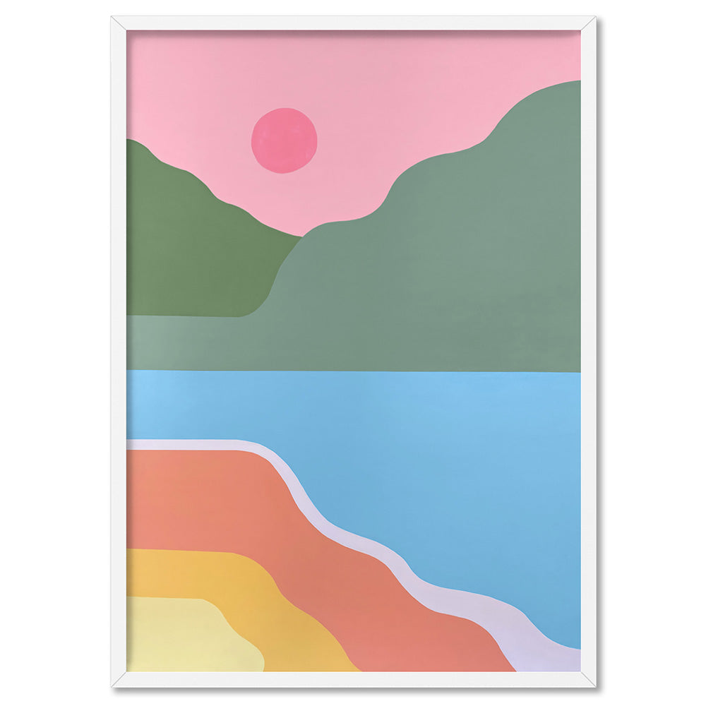 Sun Horizon Abstract Art. Poppy Key, Paradise Island Print – Print and ...