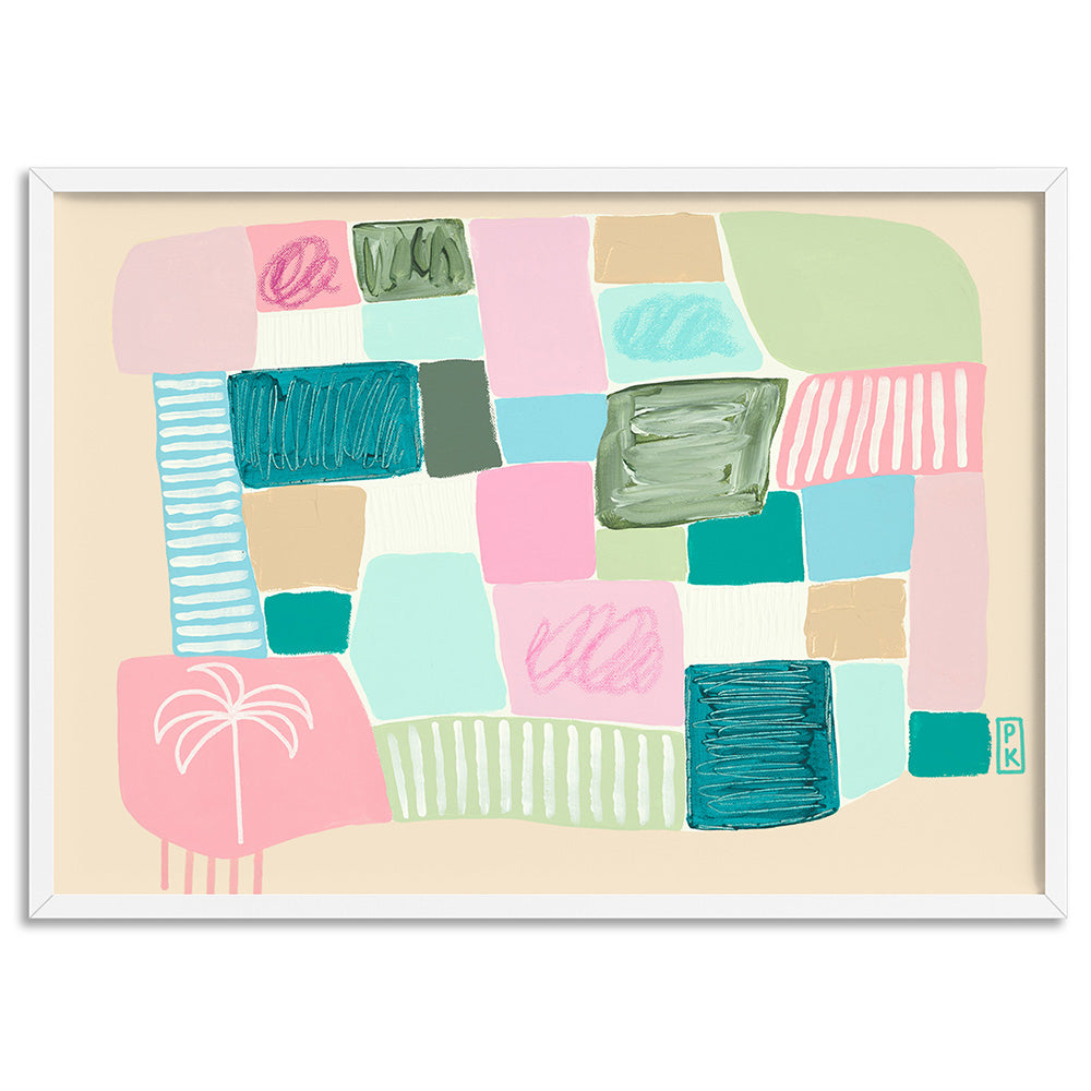 Summer Ocean Abstract Beach Wall Art by Poppy Key, Art Print – Print ...