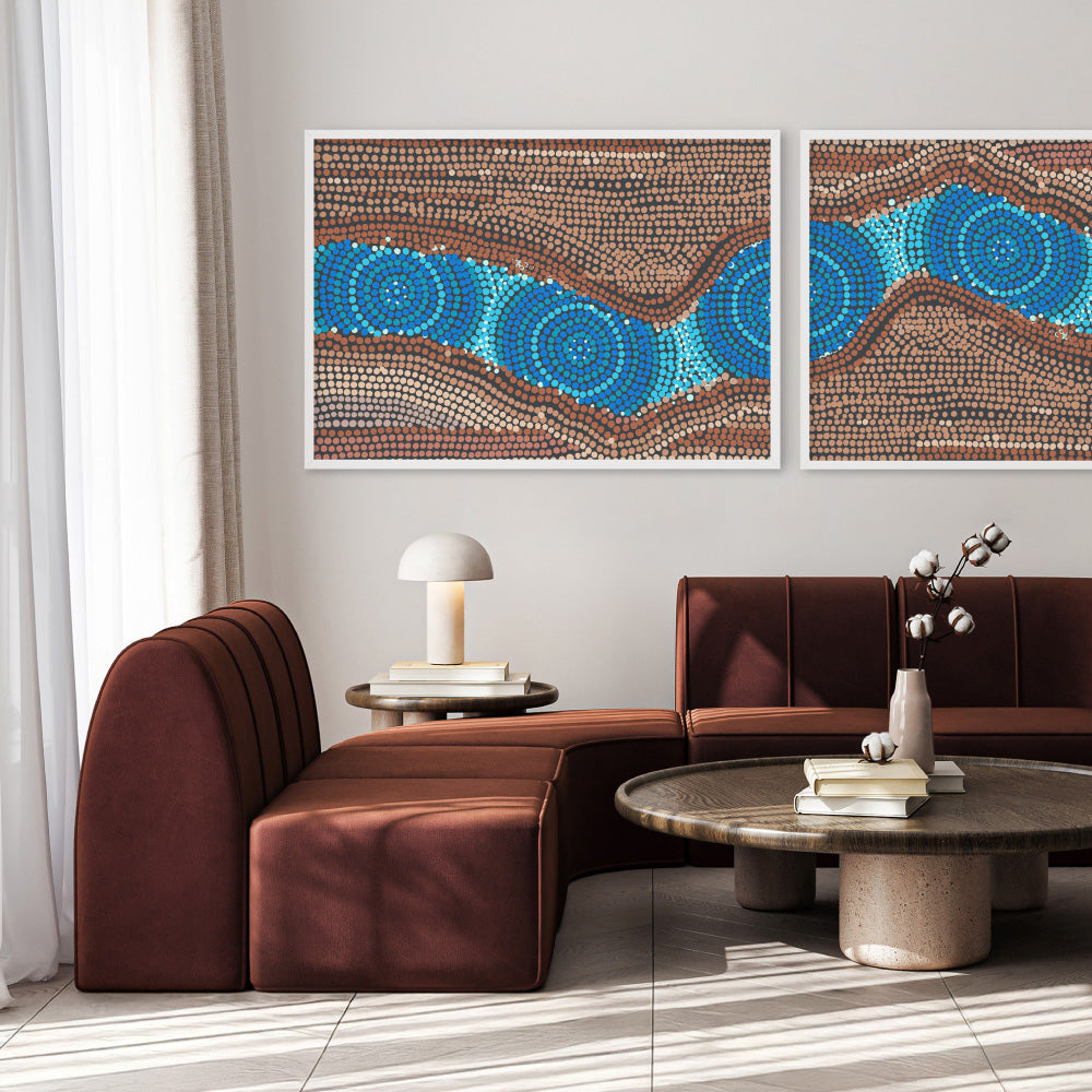 Rock Pool I - Art Print by Renee Molineaux, Poster, Stretched Canvas or Framed Wall Art, shown framed in a home interior space