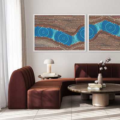 Rock Pool I - Art Print by Renee Molineaux, Poster, Stretched Canvas or Framed Wall Art, shown framed in a home interior space