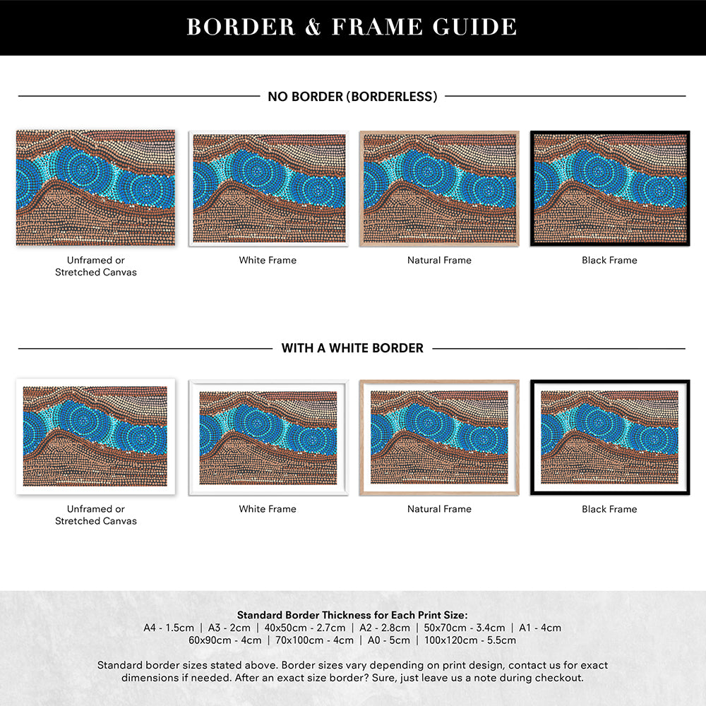 Rock Pool II - Art Print by Renee Molineaux, Poster, Stretched Canvas or Framed Wall Art, Showing White , Black, Natural Frame Colours, No Frame (Unframed) or Stretched Canvas, and With or Without White Borders