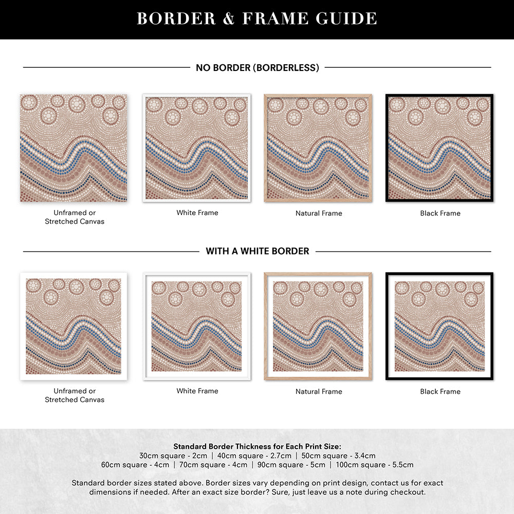 Saltwater Sky - Square Art Print by Renee Molineaux, Poster, Stretched Canvas or Framed Wall Art, Showing White , Black, Natural Frame Colours, No Frame (Unframed) or Stretched Canvas, and With or Without White Borders