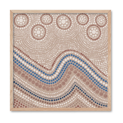 Saltwater Sky - Square Art Print by Renee Molineaux, Poster, Stretched Canvas, or Framed Wall Art Print, shown in a natural timber frame