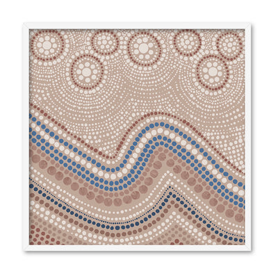 Saltwater Sky - Square Art Print by Renee Molineaux, Poster, Stretched Canvas, or Framed Wall Art Print, shown in a white frame