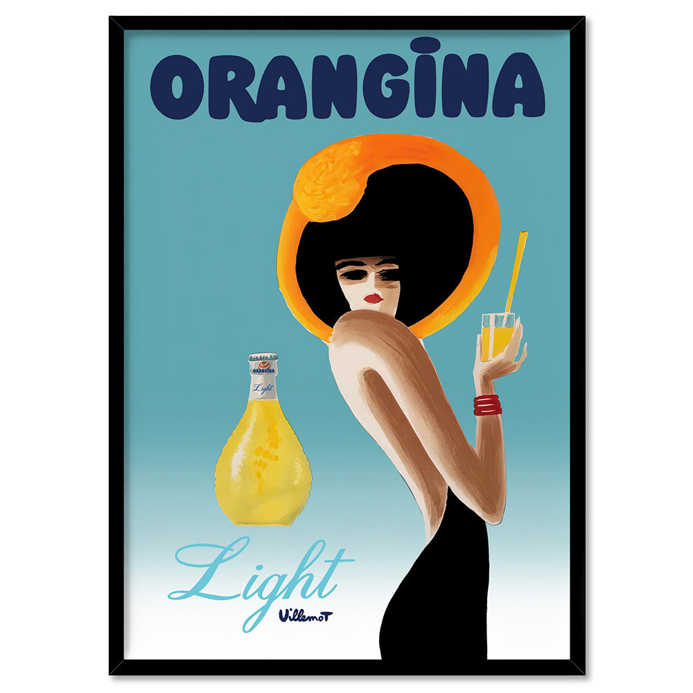 Orangina Light Poster. Villemot Vintage Remastered Art Print