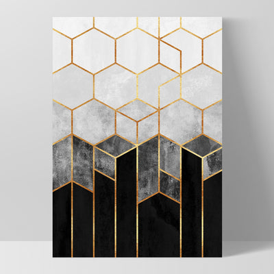 Geo Luxe II - Art Print, Poster, Stretched Canvas, or Framed Wall Art Print, shown as a stretched canvas or poster without a frame
