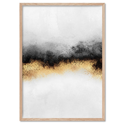 Burnished Horizon II - Art Print, Poster, Stretched Canvas, or Framed Wall Art Print, shown in a natural timber frame
