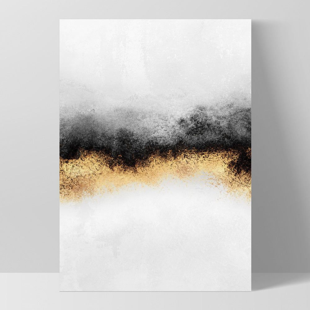 Burnished Horizon II - Art Print, Poster, Stretched Canvas, or Framed Wall Art Print, shown as a stretched canvas or poster without a frame