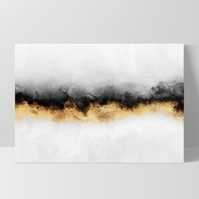 Burnished Horizon in Landscape - Art Print, Poster, Stretched Canvas, or Framed Wall Art Print, shown as a stretched canvas or poster without a frame