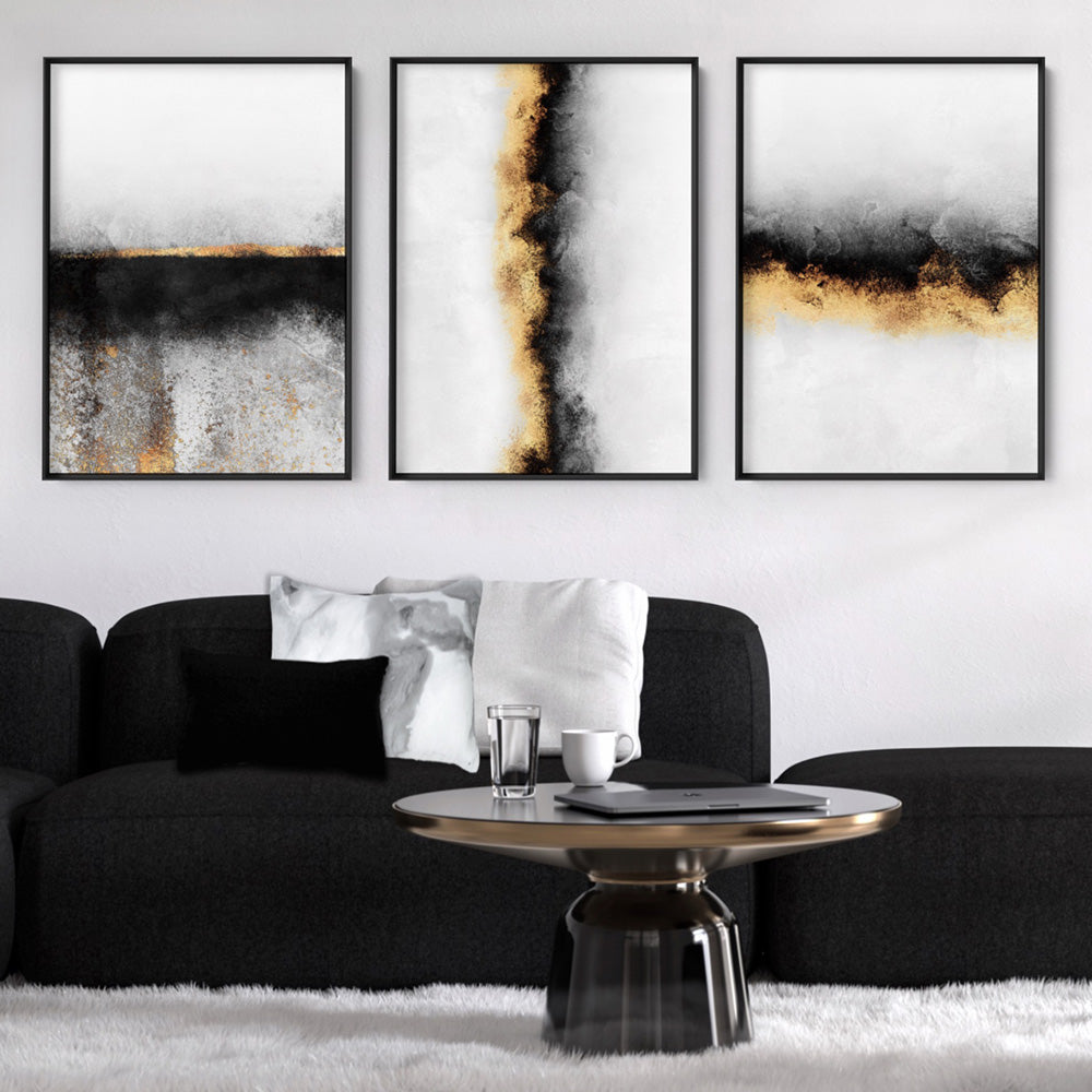 Burnished Horizon in Landscape - Art Print, Poster, Stretched Canvas or Framed Wall Art, shown framed in a home interior space