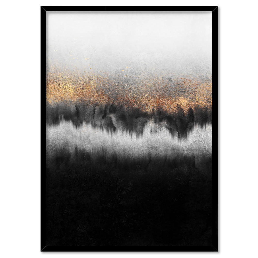 Night Horizon I - Art Print, Poster, Stretched Canvas, or Framed Wall Art Print, shown in a black frame
