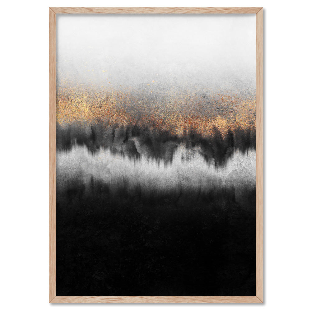 Night Horizon I - Art Print, Poster, Stretched Canvas, or Framed Wall Art Print, shown in a natural timber frame