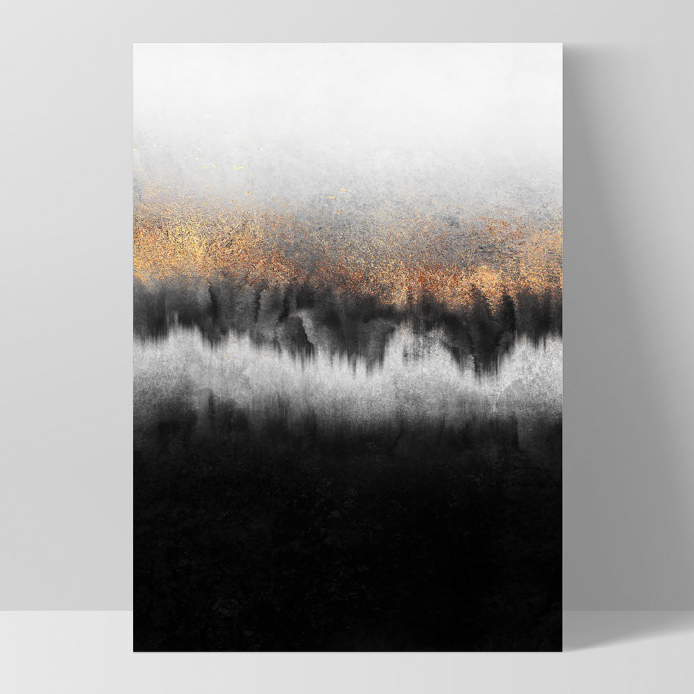 Night Horizon I - Art Print, Poster, Stretched Canvas, or Framed Wall Art Print, shown as a stretched canvas or poster without a frame