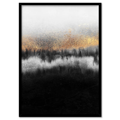 Night Horizon II - Art Print, Poster, Stretched Canvas, or Framed Wall Art Print, shown in a black frame