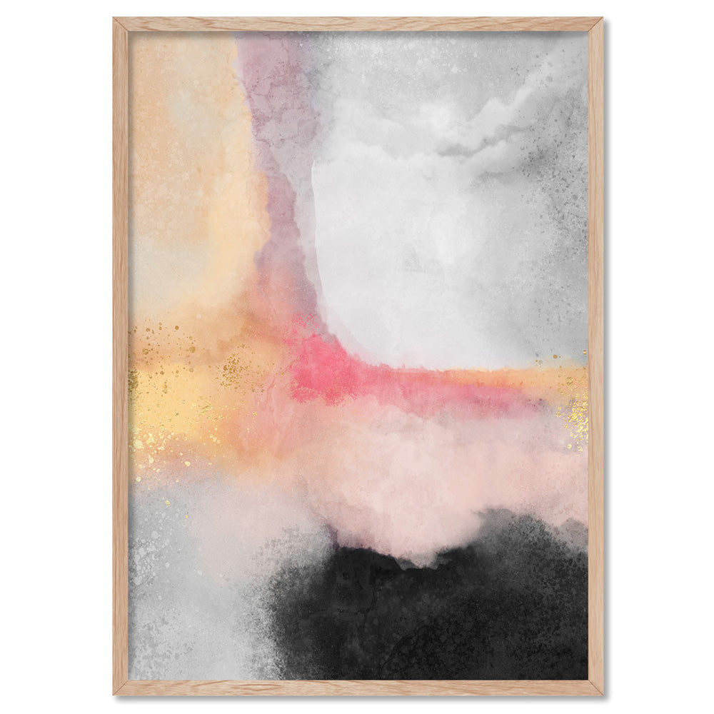 Dusk Horizons I - Art Print, Poster, Stretched Canvas, or Framed Wall Art Print, shown in a natural timber frame