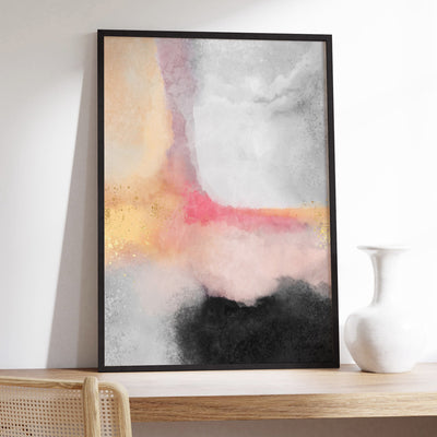 Dusk Horizons I - Art Print, Poster, Stretched Canvas or Framed Wall Art Prints, shown framed in a room