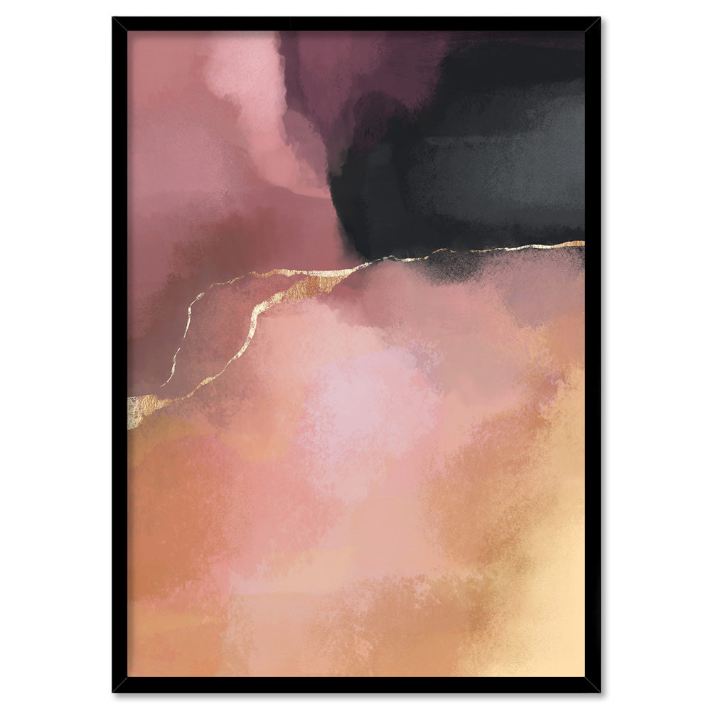 Dusk Horizons II - Art Print, Poster, Stretched Canvas, or Framed Wall Art Print, shown in a black frame