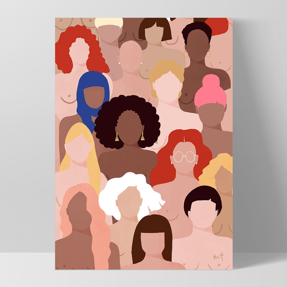 Who Run the World Illustration - Art Print by Maja Tomljanovic, Poster, Stretched Canvas, or Framed Wall Art Print, shown as a stretched canvas or poster without a frame