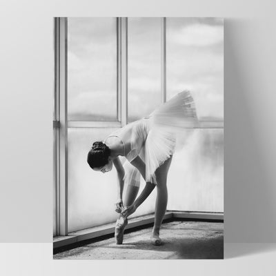 Ballerina Pose VIII - Art Print, Poster, Stretched Canvas, or Framed Wall Art Print, shown as a stretched canvas or poster without a frame