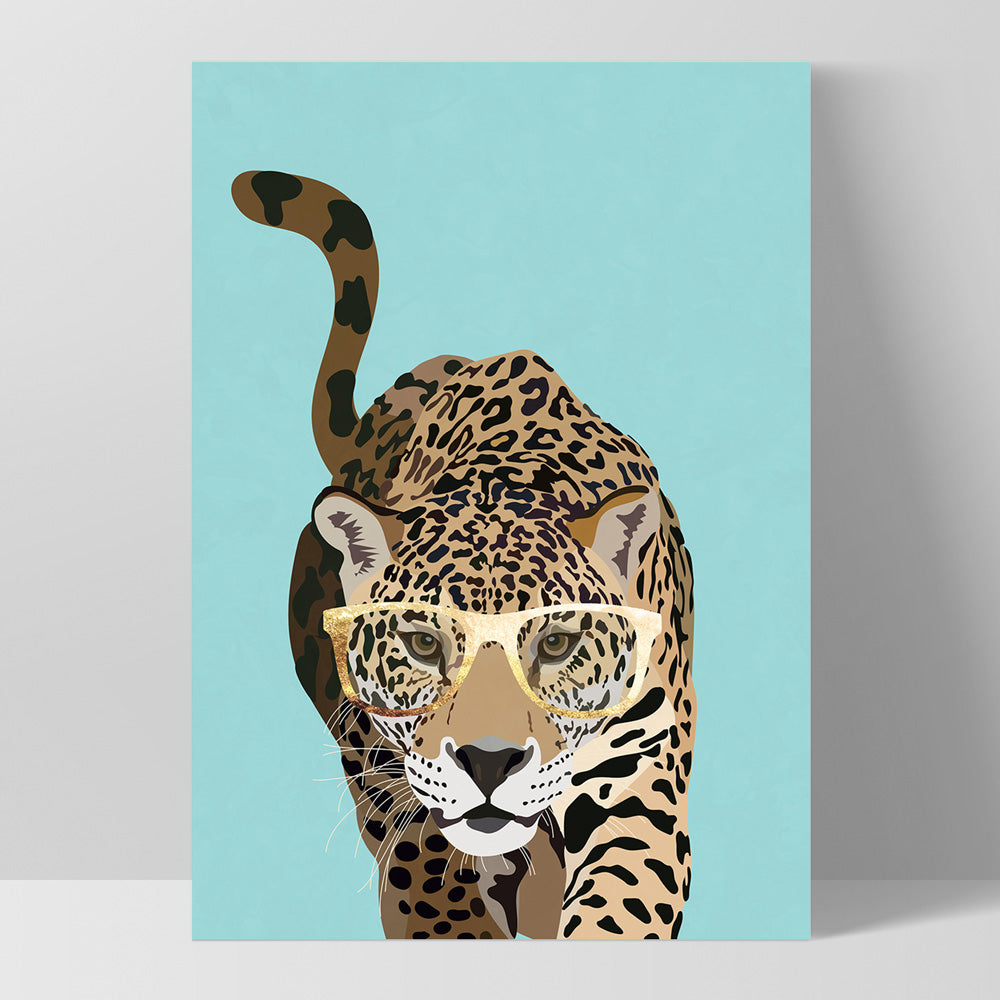 Leopard Pop - Art Print, Poster, Stretched Canvas, or Framed Wall Art Print, shown as a stretched canvas or poster without a frame