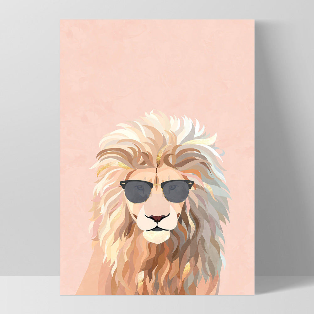 Lion Pop - Art Print, Poster, Stretched Canvas, or Framed Wall Art Print, shown as a stretched canvas or poster without a frame