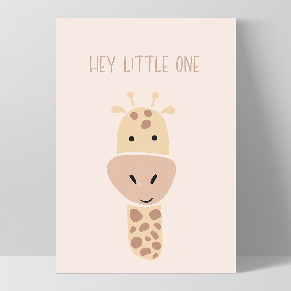 Hey Little One - Art Print, Poster, Stretched Canvas, or Framed Wall Art Print, shown as a stretched canvas or poster without a frame