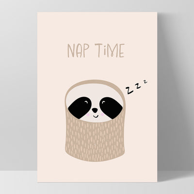 Nap Time - Art Print, Poster, Stretched Canvas, or Framed Wall Art Print, shown as a stretched canvas or poster without a frame