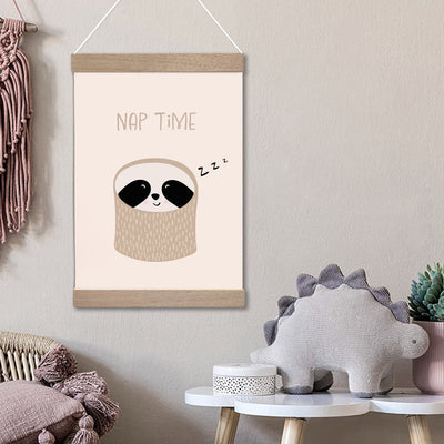 Nap Time - Art Print, Poster, Stretched Canvas or Framed Wall Art Prints, shown framed in a room