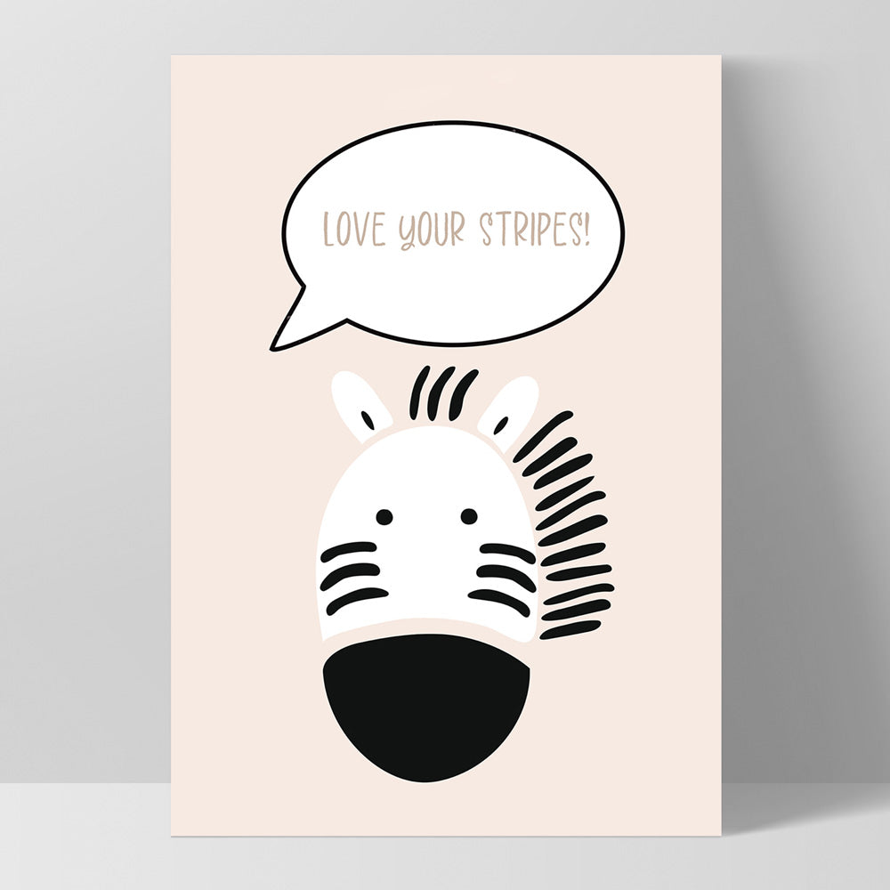 Love Your Stripes - Art Print, Poster, Stretched Canvas, or Framed Wall Art Print, shown as a stretched canvas or poster without a frame