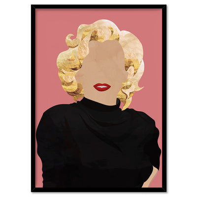 Marilyn Pop - Art Print, Poster, Stretched Canvas, or Framed Wall Art Print, shown in a black frame