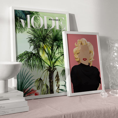 Marilyn Pop - Art Print, Poster, Stretched Canvas or Framed Wall Art, shown framed in a home interior space