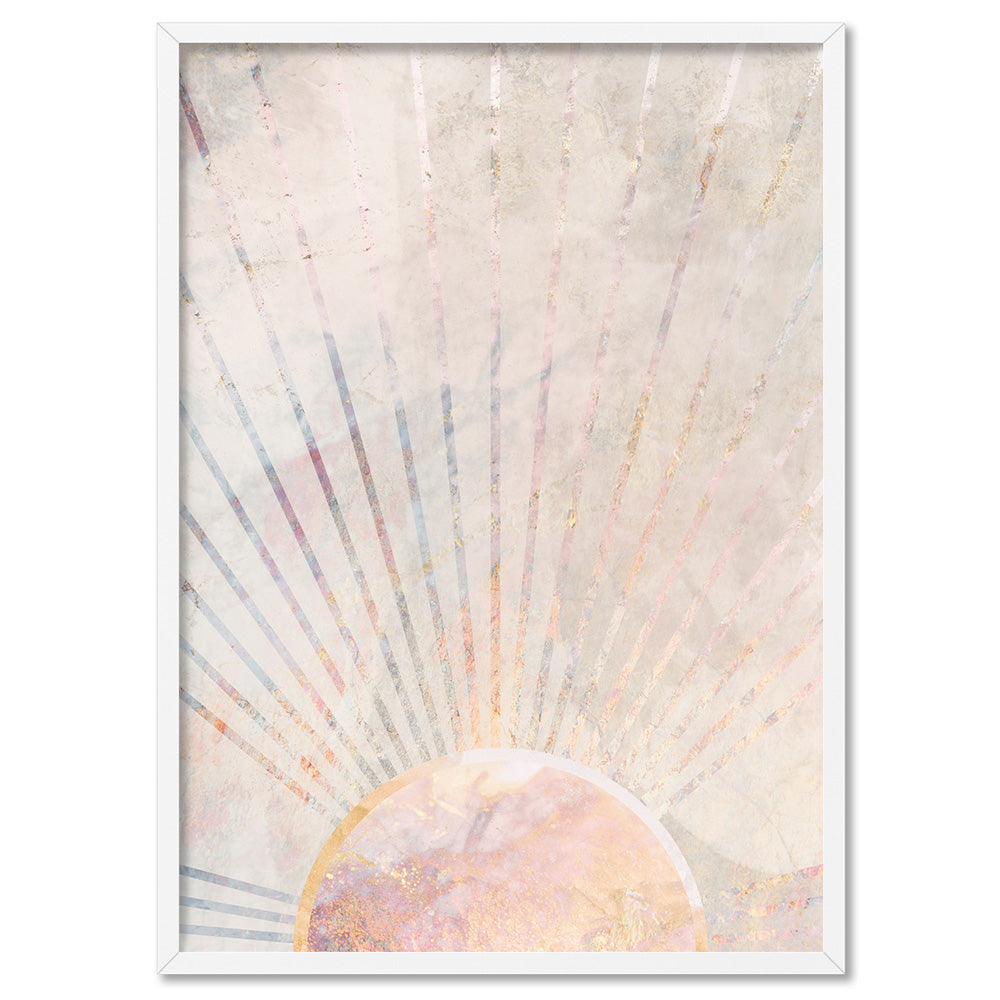Rising Sun Painting. Boho Minimalist Wall Art Print Abstract – Print ...