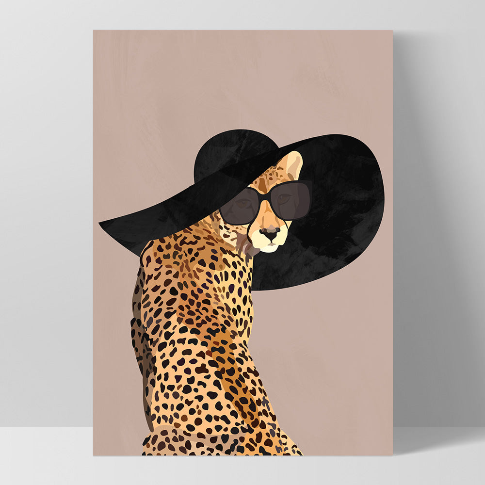 Cheetah Chic - Art Print, Poster, Stretched Canvas, or Framed Wall Art Print, shown as a stretched canvas or poster without a frame