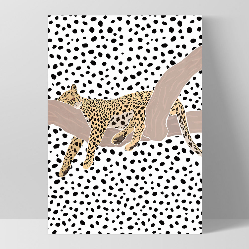 Cheetah Chill - Art Print, Poster, Stretched Canvas, or Framed Wall Art Print, shown as a stretched canvas or poster without a frame