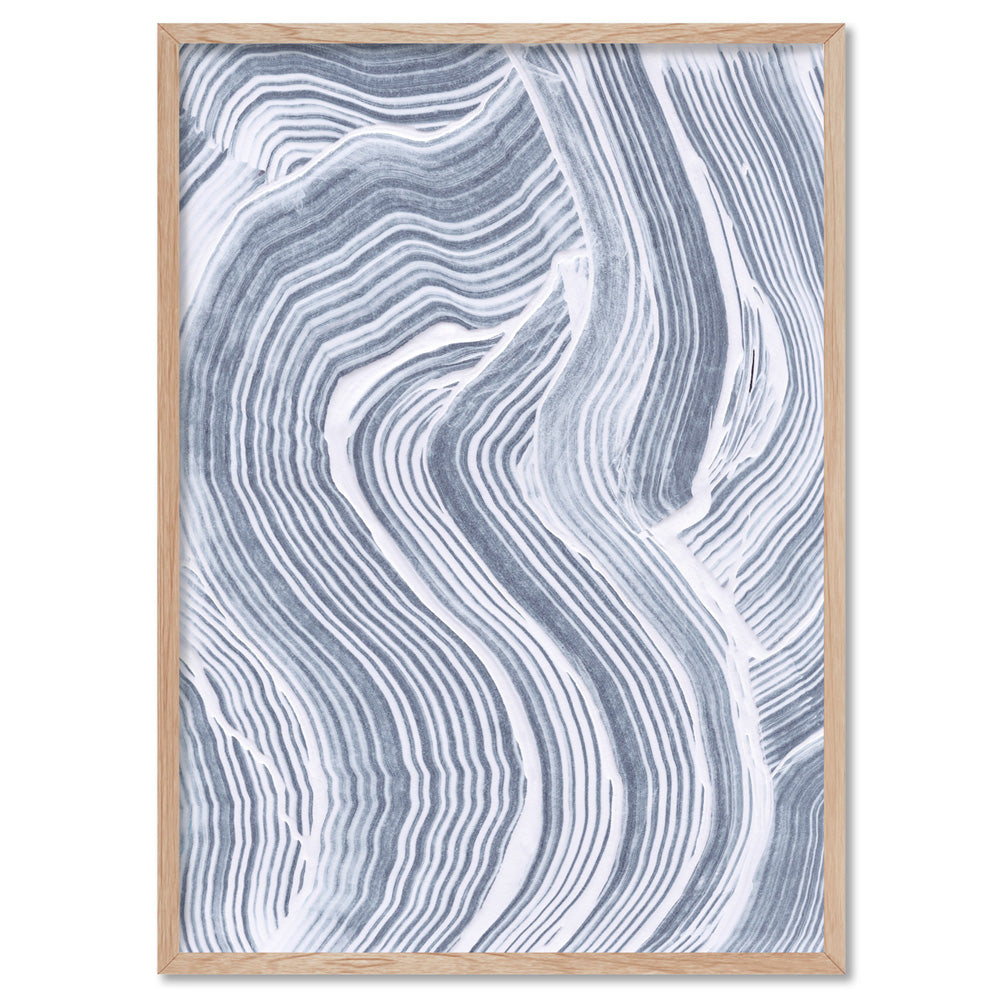 Abstract Paint Texture Lines - Art Print, Poster, Stretched Canvas, or Framed Wall Art Print, shown in a natural timber frame