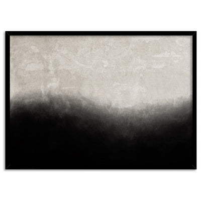 Black on Linen I - Art Print, Poster, Stretched Canvas, or Framed Wall Art Print, shown in a black frame