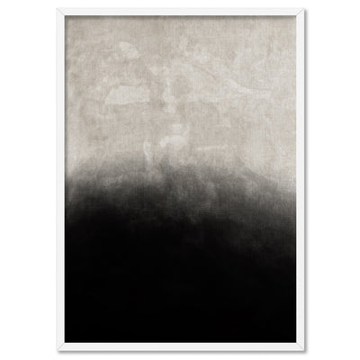 Black on Linen II - Art Print, Poster, Stretched Canvas, or Framed Wall Art Print, shown in a white frame