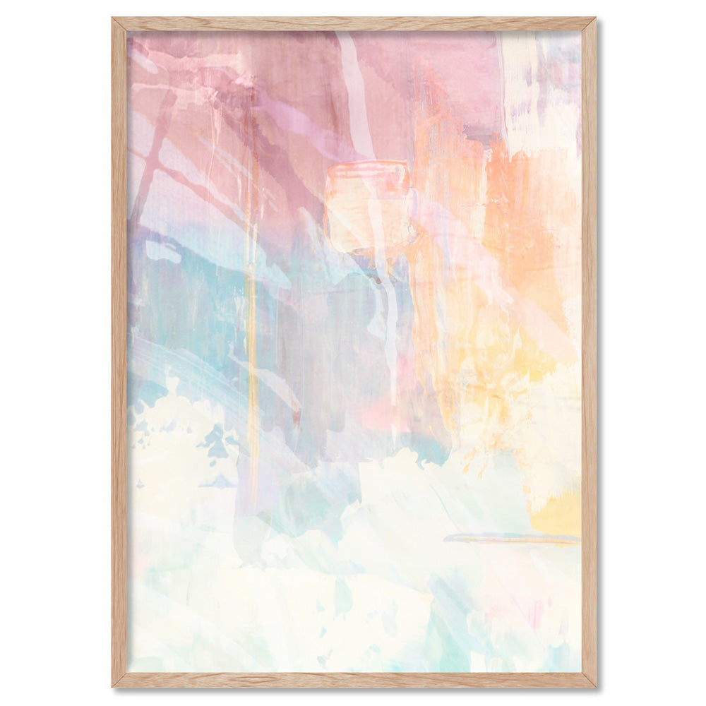 Serenity Prism I - Art Print, Poster, Stretched Canvas, or Framed Wall Art Print, shown in a natural timber frame