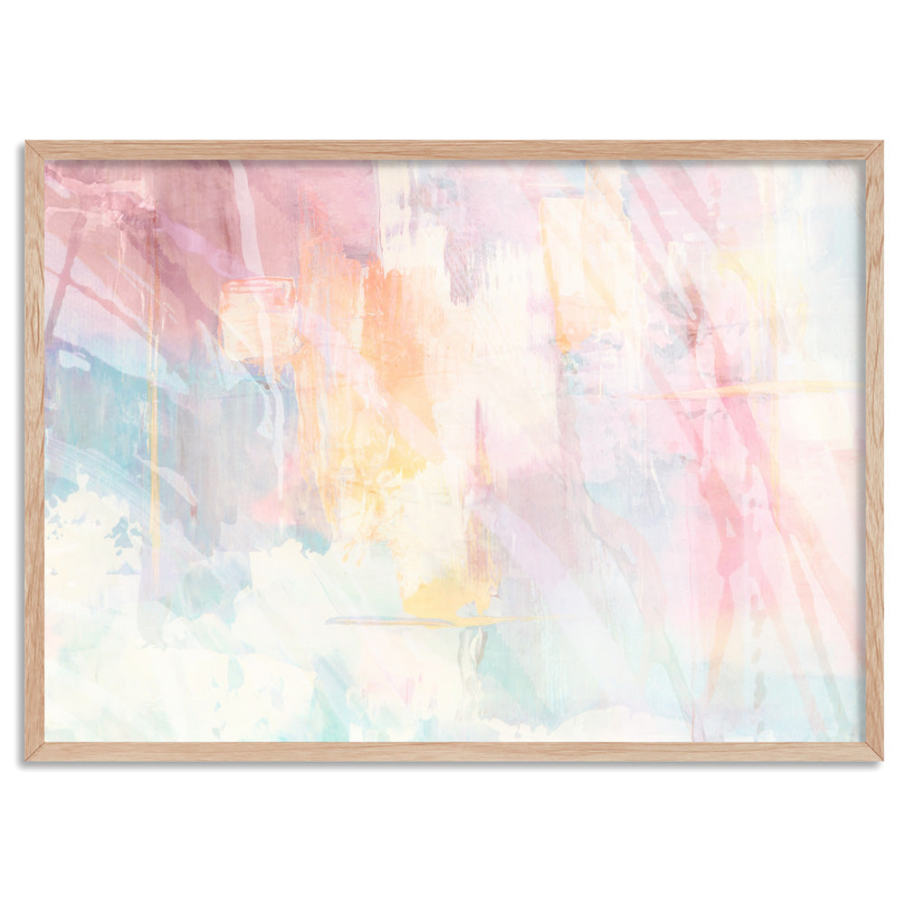 Serenity Prism III - Art Print, Poster, Stretched Canvas, or Framed Wall Art Print, shown in a natural timber frame