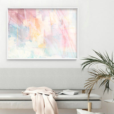 Serenity Prism III - Art Print, Poster, Stretched Canvas or Framed Wall Art Prints, shown framed in a room