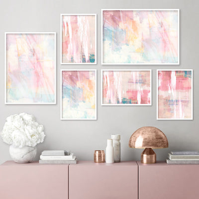 Serenity Prism III - Art Print, Poster, Stretched Canvas or Framed Wall Art, shown framed in a home interior space