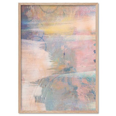 Pastels in the Dark I - Art Print, Poster, Stretched Canvas, or Framed Wall Art Print, shown in a natural timber frame