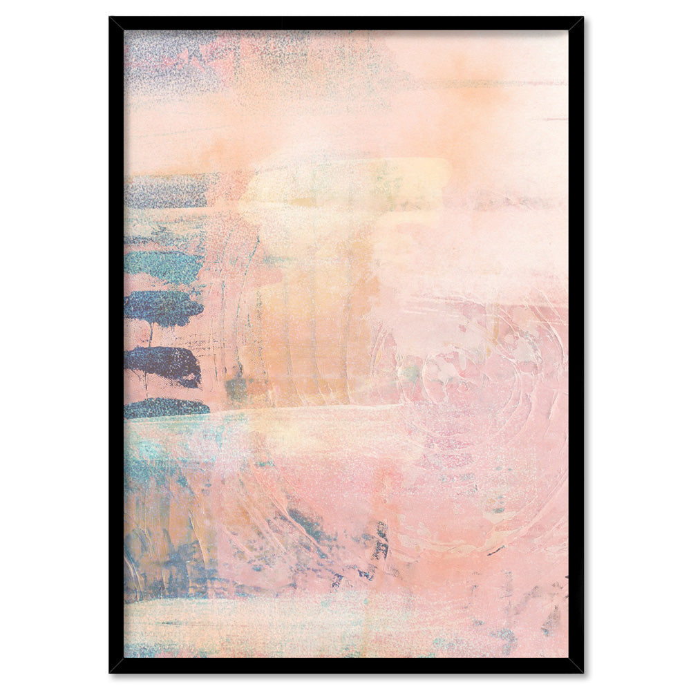 Pastels in the Dark II - Art Print, Poster, Stretched Canvas, or Framed Wall Art Print, shown in a black frame
