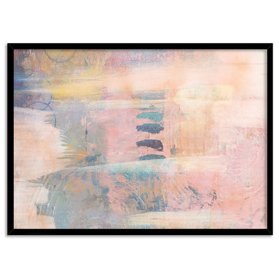 Pastels in the Dark III - Art Print, Poster, Stretched Canvas, or Framed Wall Art Print, shown in a black frame