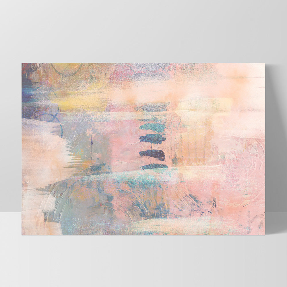 Pastels in the Dark III - Art Print, Poster, Stretched Canvas, or Framed Wall Art Print, shown as a stretched canvas or poster without a frame
