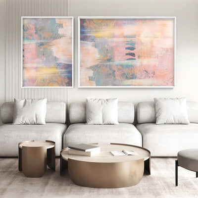 Pastels in the Dark III - Art Print, Poster, Stretched Canvas or Framed Wall Art, shown framed in a home interior space